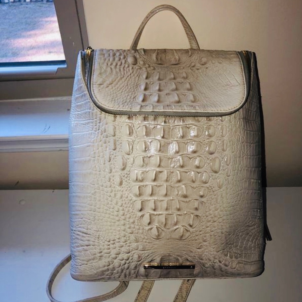 Authentic Brahmin Backpack SIDE ZIPPER TOO!